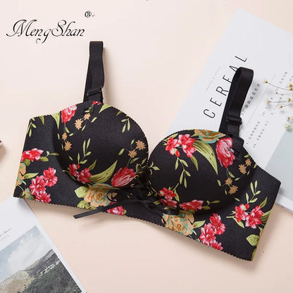 bras for women Rope straps Palm support Steel-free bra with air-permeable bra One-piece Lattice push up sexy bra 80A 80B 80C 85C