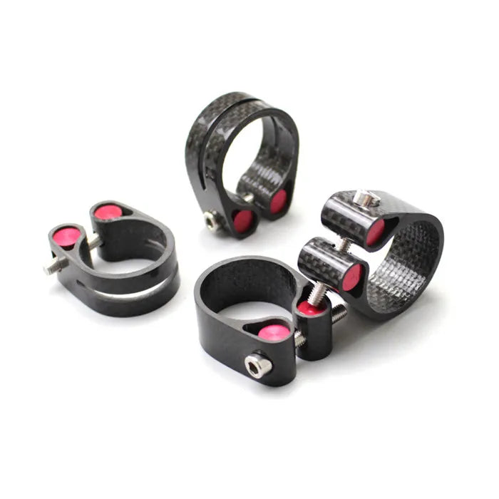 Bicycle carbon fiber seat post clamp 27.2mm 30.8mm 31.6mm locking seat tube clip carbon ultralight seatpost accessories