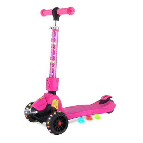 High Quality Foldable Kick Scooter Three Wheel Children Scooter with Led Light