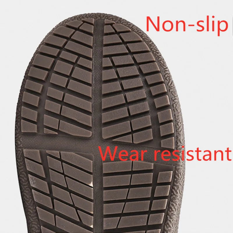 MARSON Men Winter Shoes Solid 4 Colors Men's Snow Boots Plush Inside Bottom Keep Warm Waterproof Ski Boots Plus Size 35 - 48