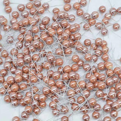 50Pcs/lot Mini Artificial Flower Fruit Stamens Cherry Christmas Plastic Pearl Berries for Wedding DIY Gift Box Decorated Wreaths