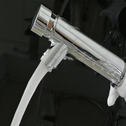 Brass Chrome Wall Mount Delay Self Closing Basin Faucet for Bathroom Mixer Tap