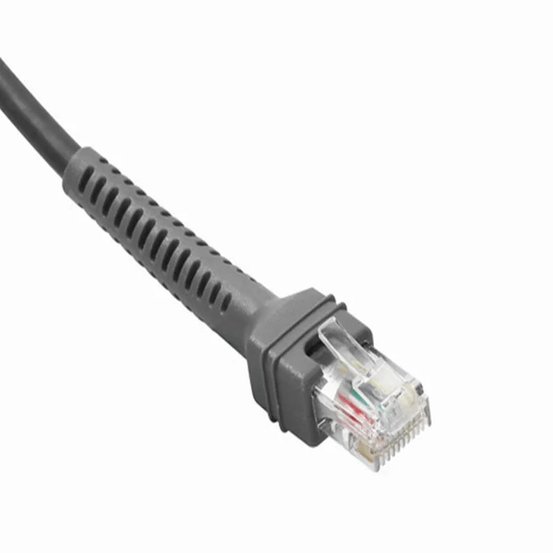 12ft 5M CBA-R03-C12PAR Coiled Retractable RJ45 RS232 Cable TPE/PVC Tinned Copper Conductor 18-Month Warranty for Symbol LS2208