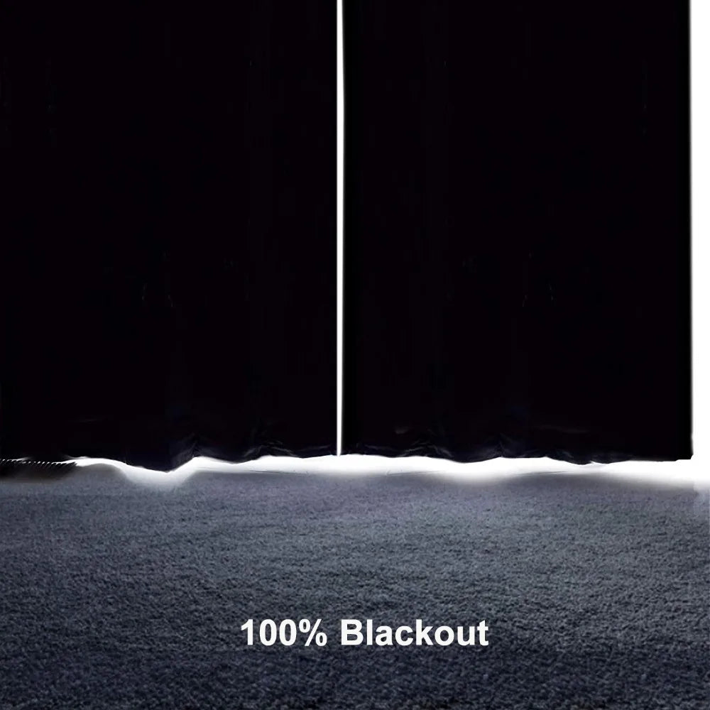 Plaid 100% Blackout Curtain For Living Room Darpe Faux Linen Curtains for Bedroom Rideaux Window Customized Cortina