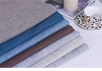 Plaid 100% Blackout Curtain For Living Room Darpe Faux Linen Curtains for Bedroom Rideaux Window Customized Cortina