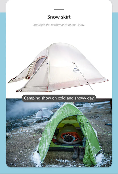 Naturehike Upgraded Cloud Up 2 Person Tent Outdoor Camping Tent Ultralight Waterproof Tent Free Standing Hiking Backpacking Tent