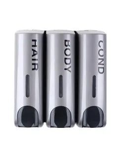 High Quality ABS Wall Mounted Triple Hand Liquid Hotel Soap Dispenser 350ml*3 Bathroom Accessories