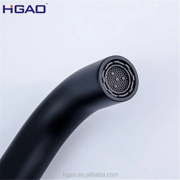 Matt Black Bathroom Vanity Faucets Mixer Sink Faucet Tap Single Wall Mounted Ceramic Factory Direct Wholesale Brass In-Wall