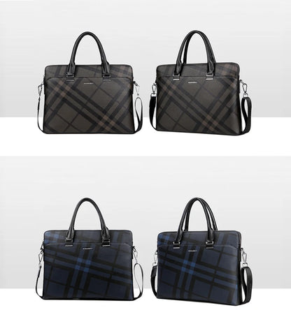 New Style OEM Men's High Quality Business Briefcase PU Leather Computer Soft Bag Single Shoulder Messenger