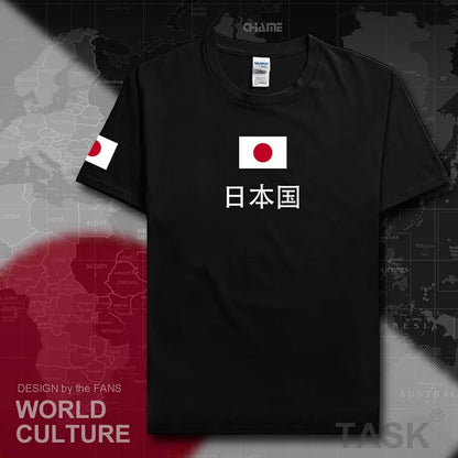 Japan Nippon t shirt man 2017 t-shirt cotton nation team tee 100% cotton meeting fans streetwear fitness JPN Japanese country JP