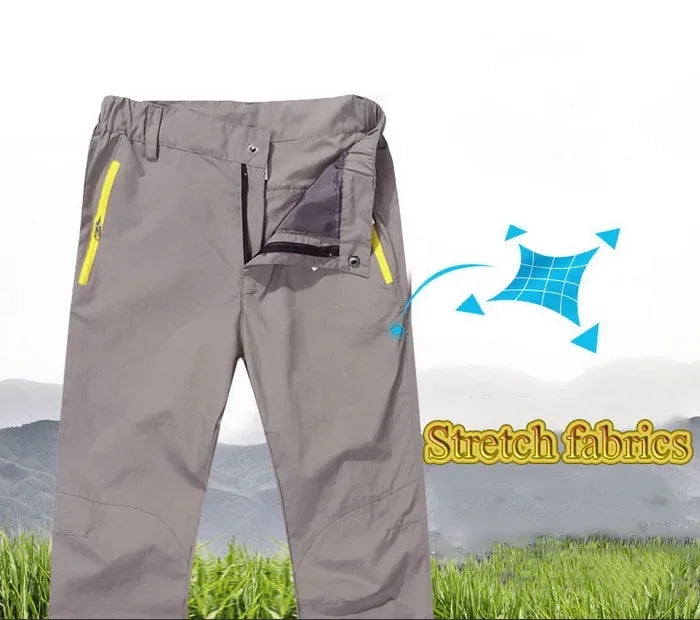 NUONEKO Men Womens Quick Dry Hiking Pants Outdoor Sport Summer Ultra Thin Pants Camping Trekking Fishing Climbing Trousers PN31