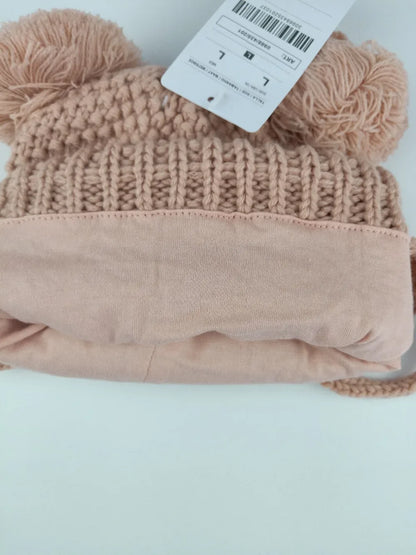 2024 baby girl and baby boy  child children's spring autumn winter Solid knitted hat and knitted infinity scarf