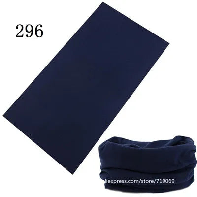 100% Polyester Solid color Microfiber Tubular Multifunction Motorcycle Scarf sports Headband Seamless Tube Bandanas Face Mask
