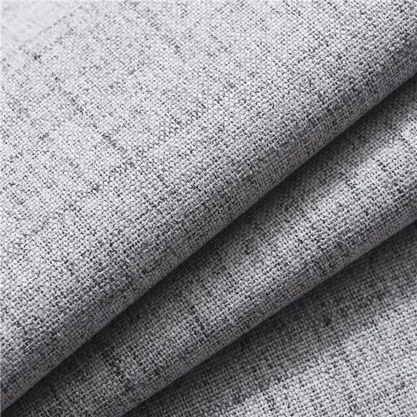 Plaid 100% Blackout Curtain For Living Room Darpe Faux Linen Curtains for Bedroom Rideaux Window Customized Cortina