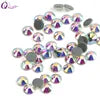 Pujiang Crystal Ab SS3-SS40 Hot Fix Clear Flatback Strass Sewing Rhinestones Hotfix Transfer DMC Stones for Fabric Garment