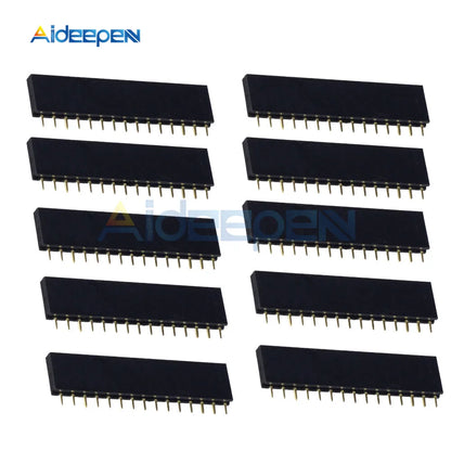 10Pcs 1X15 15Pin 2.54mm Pitch PCB Female Pin Header Connector Straight Single Row