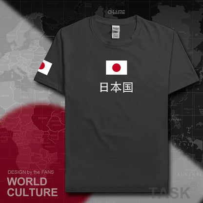 Japan Nippon t shirt man 2017 t-shirt cotton nation team tee 100% cotton meeting fans streetwear fitness JPN Japanese country JP