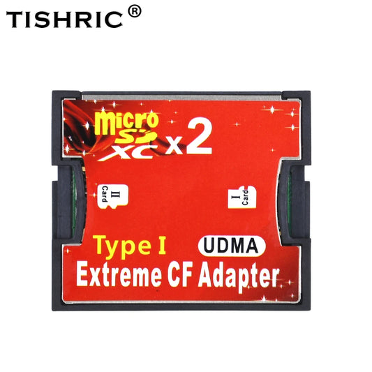 TISHRIC 2018 Two Ports Micro SD TF to CF Adapter Adaptor For MicroSD HC to Compact Flash Type I Memory Card Reader Converter by PDG ibma