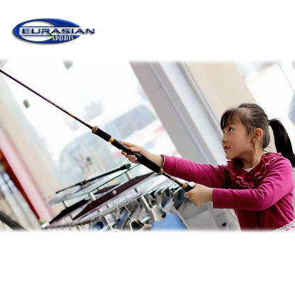2.10m 10-30g MH Fast Action Carbon Spinning or Casting Fishing Rod Ceramics Gold Ring Guide Handle with Hard EVA+ruber Cork