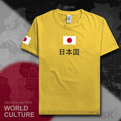 Japan Nippon t shirt man 2017 t-shirt cotton nation team tee 100% cotton meeting fans streetwear fitness JPN Japanese country JP