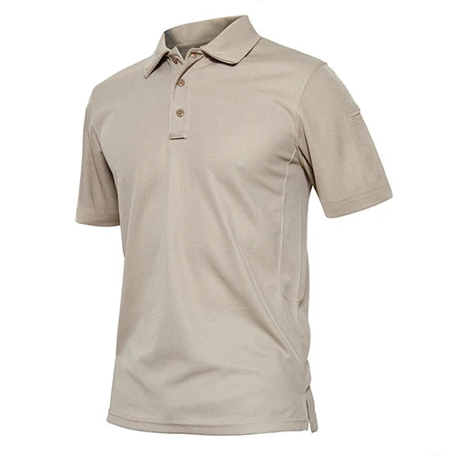 KEFITEVD Summer Golf T-shirts Men's Short Sleeve Quick Drying Polo Shirt Lightweight Outdoor Hiking Camping T-shirts Tee Tops