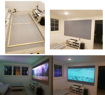 Salange Projector Screen,60 100 120 Inch Reflective Fabric Cloth Projection Screen For YG300 Projetor XGIMI DLP LED Home Theater