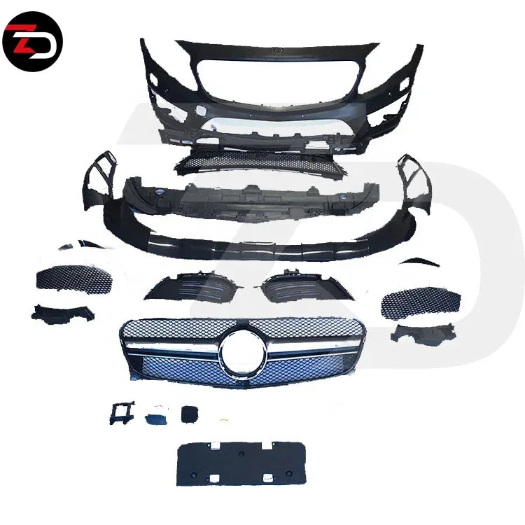 Factory Price PP Plastic GLA45 STYLE Front Bumper Rear Bumper GLA180 GLA200 GLA250 Body Kit for GLA Class X156