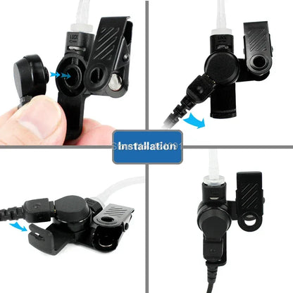 PPT Headset Earpiece For Motorola Xir P6600 P6620 XPR3300 XPR3500 MTP3250 Two Way Radio Walkie Talkie Air Acoustic Tube