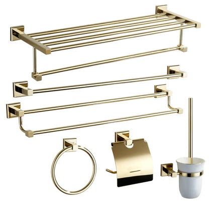 Brushed Gold Basin Water Tap Bathroom Deck Mounted 3 Holes Cross Handle Basin Faucet