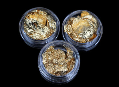Nail Gold Foil Flakes for Resin Gilding Metal Gold Silver Leaf Flakes for Nails Art Slime-for Diwali Graduation Decorations 1kg