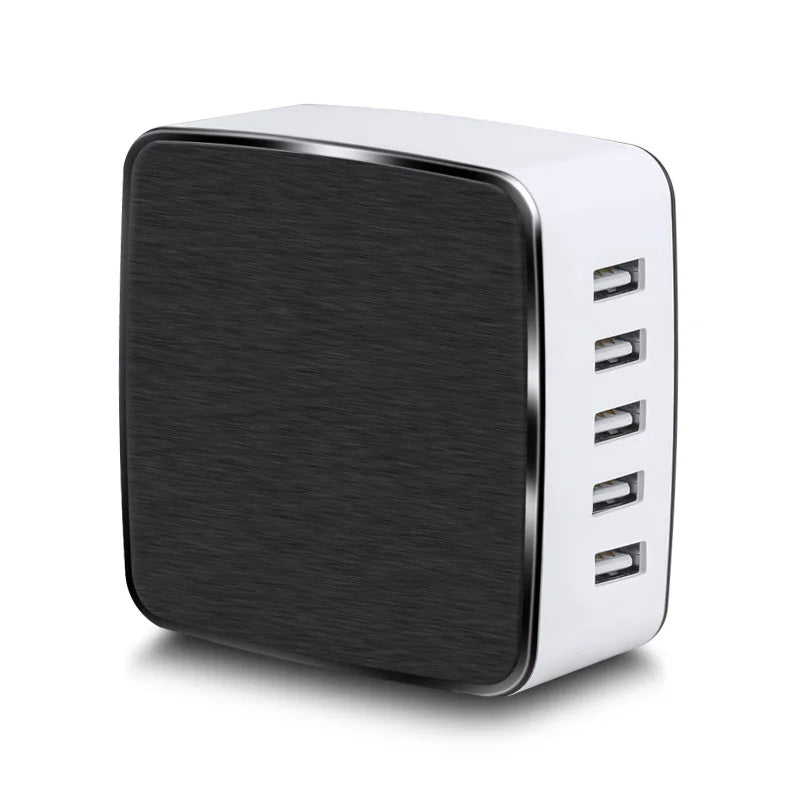 Factory OEM UK US EU KR AU Plug  AC Cable CE KC FCC Certified 40W 5V8A  5Ports USB Cell Phone Charger Station