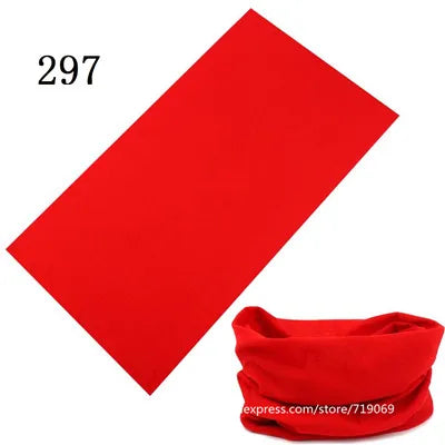 100% Polyester Solid color Microfiber Tubular Multifunction Motorcycle Scarf sports Headband Seamless Tube Bandanas Face Mask