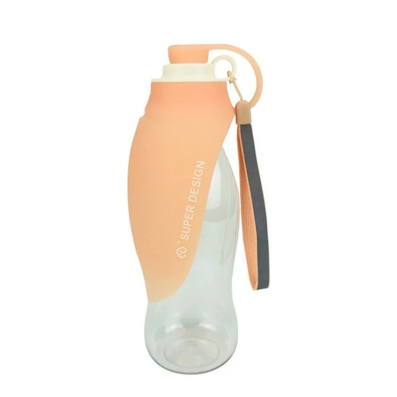 580ml Dog Water Bottle for Walking, Pet Water Dispenser Feeder Container Portable with Drinking Cup Bowl Outdoor Hiking, Travel