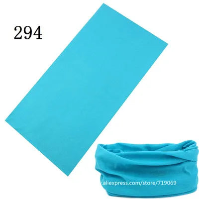 100% Polyester Solid color Microfiber Tubular Multifunction Motorcycle Scarf sports Headband Seamless Tube Bandanas Face Mask