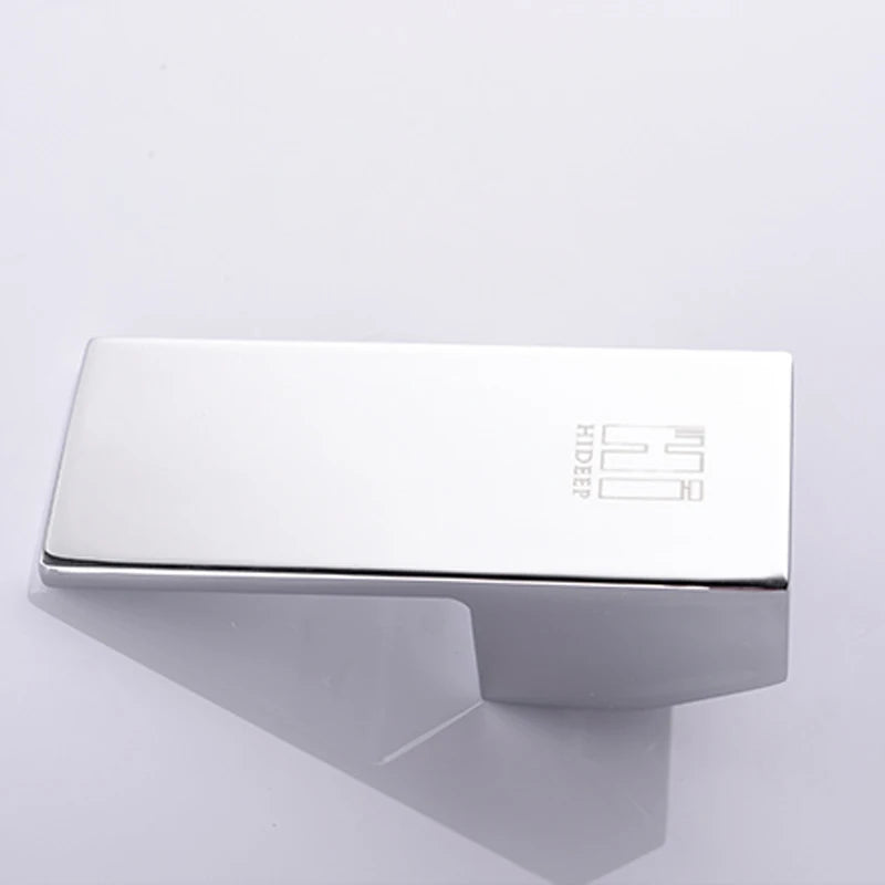 HIDEEP Wall Mounted Pure Brass Chrome Cold and Hot Water Tap Basin Faucet