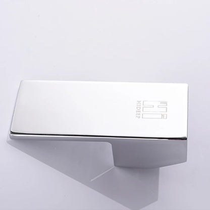 HIDEEP Wall Mounted Pure Brass Chrome Cold and Hot Water Tap Basin Faucet