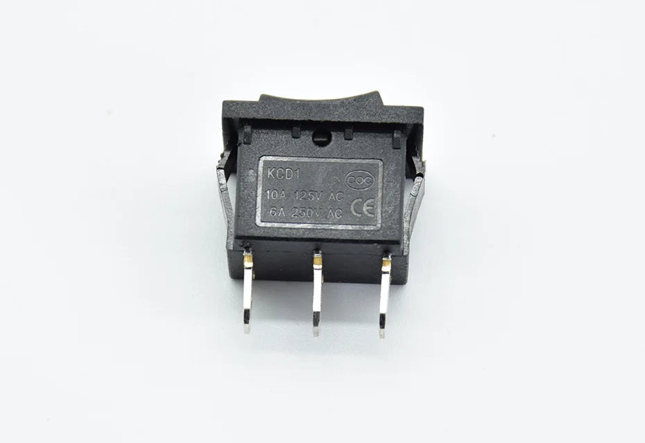 5PCS/lot 21 * 15 * 21mm black SPDT On/Off/On AC 6A/250V 10A/125V 3 Pin Boat Rocker Switch Third Gear 3 Position