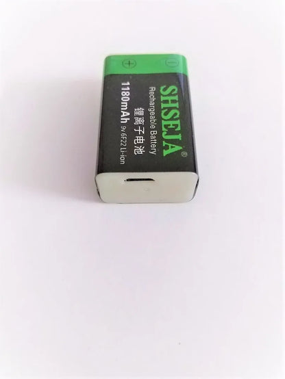 1180MAH 9v usb rechargeable battery lithium 6f22 9V li-ion batteries for multimeter Smoke alarm metal detector etc batteries