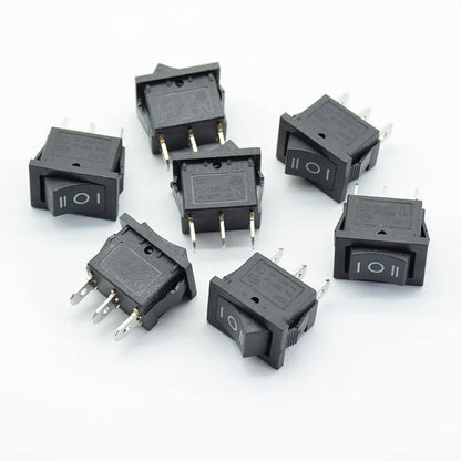 5PCS/lot 21 * 15 * 21mm black SPDT On/Off/On AC 6A/250V 10A/125V 3 Pin Boat Rocker Switch Third Gear 3 Position
