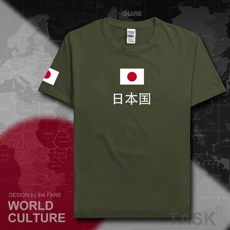 Japan Nippon t shirt man 2017 t-shirt cotton nation team tee 100% cotton meeting fans streetwear fitness JPN Japanese country JP