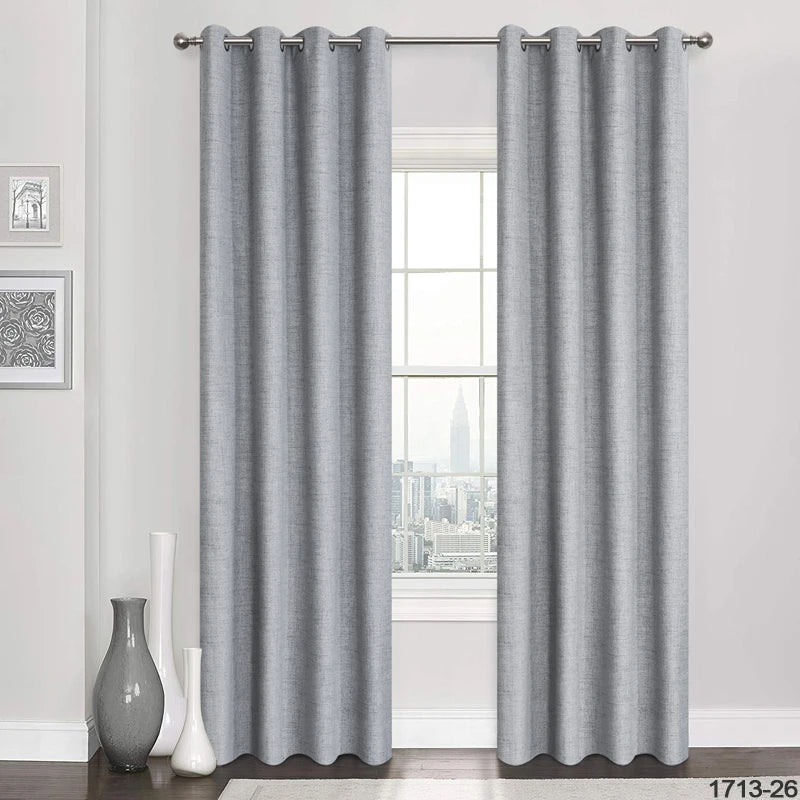 Plaid 100% Blackout Curtain For Living Room Darpe Faux Linen Curtains for Bedroom Rideaux Window Customized Cortina