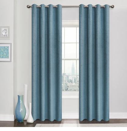 Plaid 100% Blackout Curtain For Living Room Darpe Faux Linen Curtains for Bedroom Rideaux Window Customized Cortina
