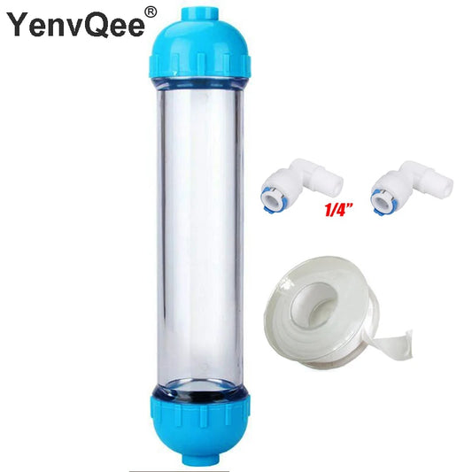 1PCS T33 WATER FILTER Cartridge Housing DIY T33 Shell Filter Bottle 2pcs Fittings Water Purifier For Reverse Osmosis System by PDG ibma