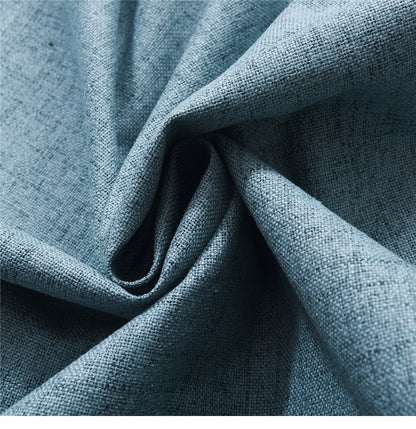 Plaid 100% Blackout Curtain For Living Room Darpe Faux Linen Curtains for Bedroom Rideaux Window Customized Cortina
