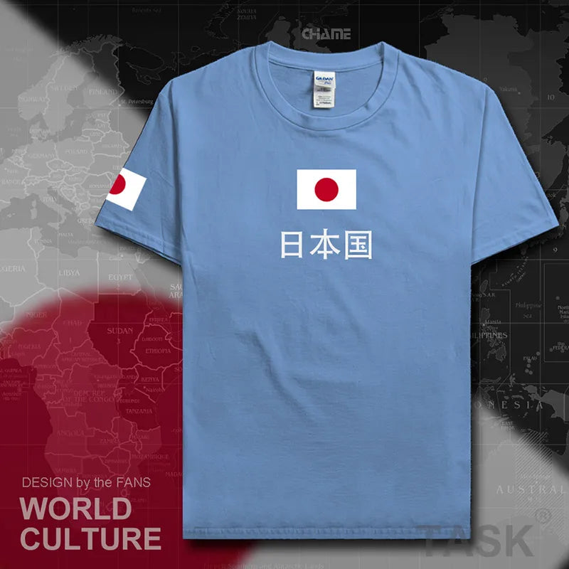 Japan Nippon t shirt man 2017 t-shirt cotton nation team tee 100% cotton meeting fans streetwear fitness JPN Japanese country JP