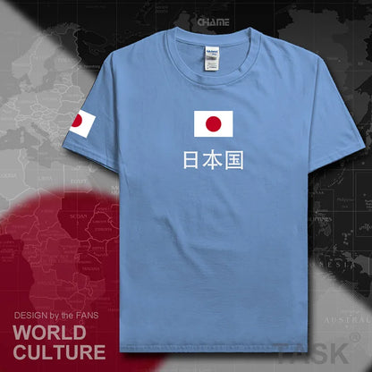 Japan Nippon t shirt man 2017 t-shirt cotton nation team tee 100% cotton meeting fans streetwear fitness JPN Japanese country JP