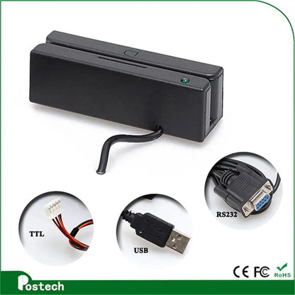 Manufacturer Magnetic Stripe Card Reader with USB or RS232 Interface MSR100 Supports Credit Card Payments Driver Cards