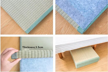 Folding JapaneseComfortable  Tatami Mattress Mat Rectangle Large Foldable Floor Straw Mat For  Sleeping Tatami Mat Flooring