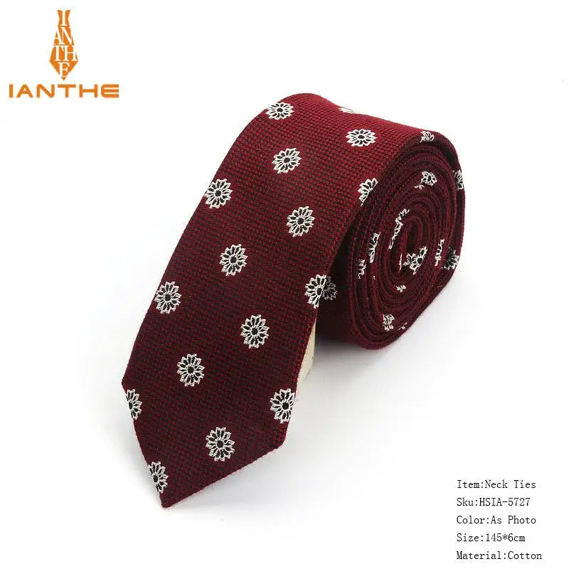 Fashion Tie Classic Men's Stripe Necktie Casual Cotton Suits Bowknots Neck Ties Male Business Skinny Slim Ties Colourful Cravat