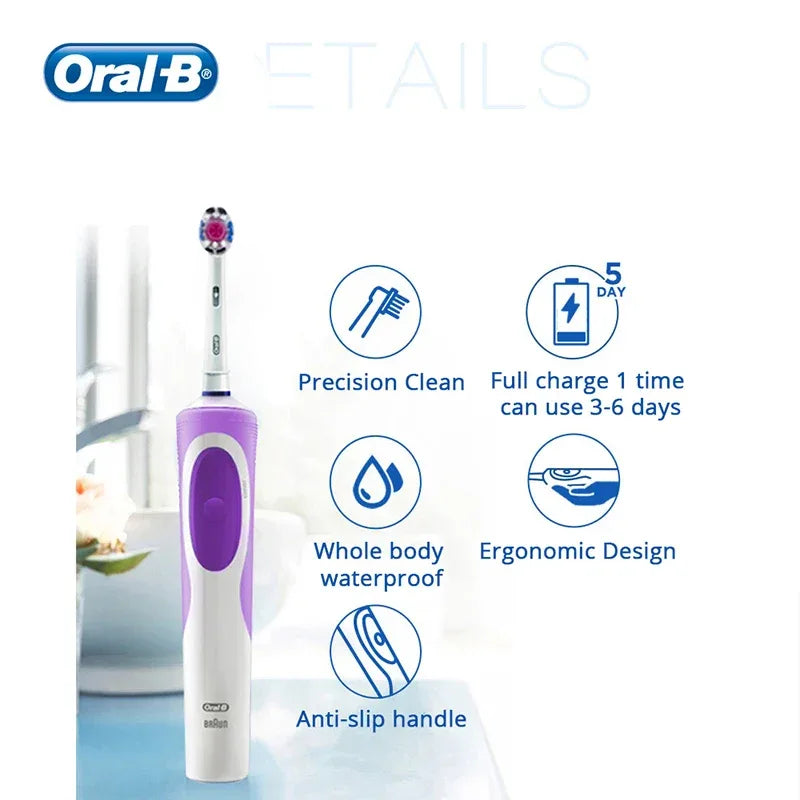 Oral B Electric Toothbrush Vitality Model Tooth Brush D12 Rotation Clean Teeth Rechargeable Brush Removel Plaque White Teeth